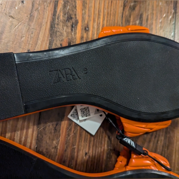 New with tags Zara orange sandals Size 40 - Picture 3 of 5